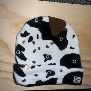 🐄 Bedazzled Cow Print Skully 🐄